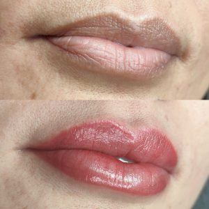 Permanente make up lippen